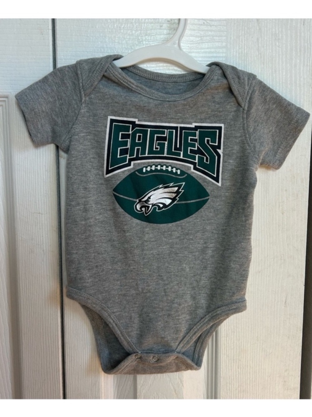 NFL Eagles Grey Baby One-Piece Bodysuit